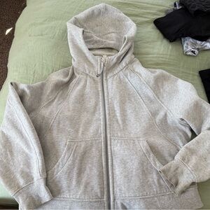 Lululemon Light Grey Full-Zip Scuba
